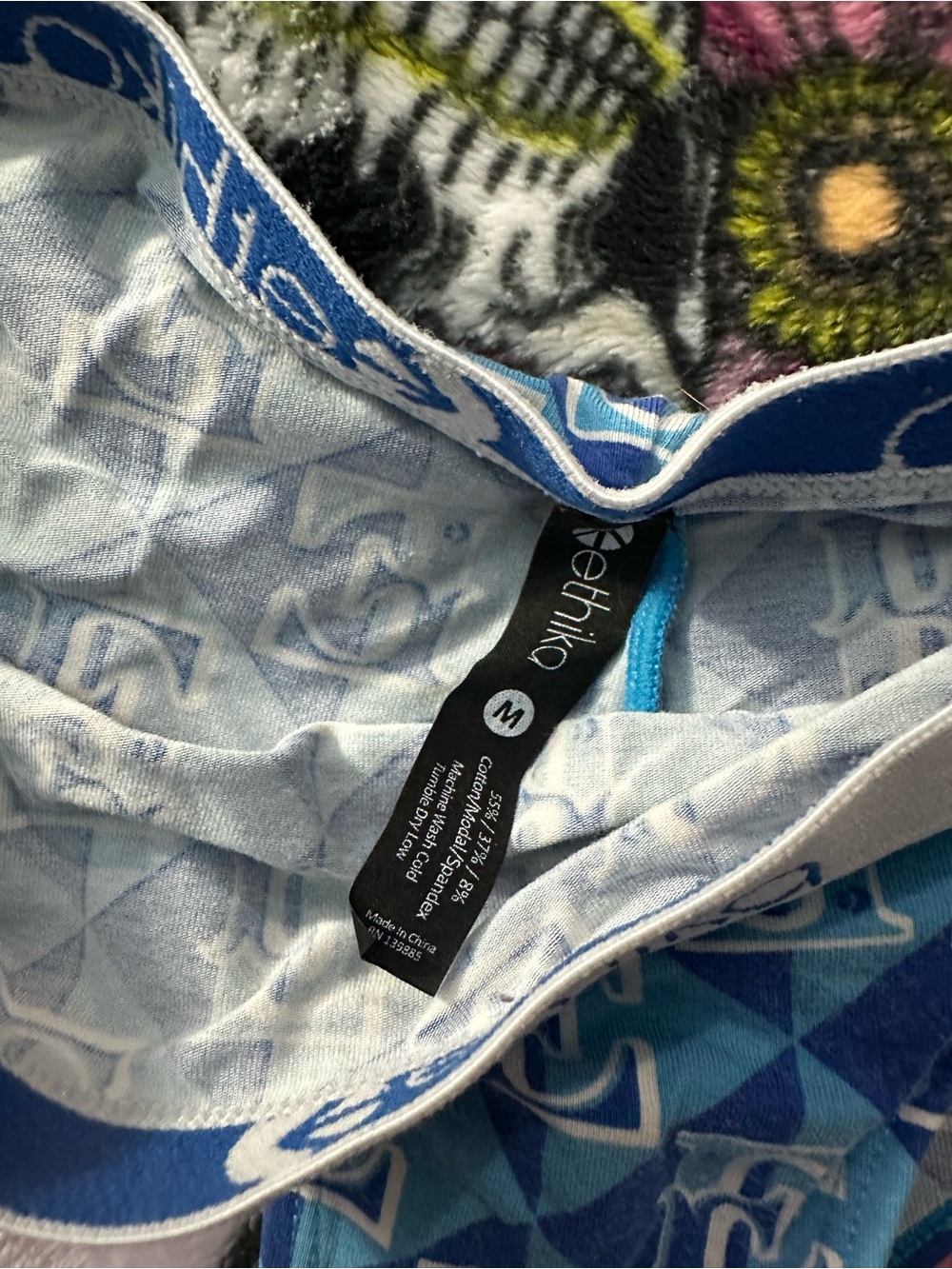 ethika Women's Blue & Gold Low-Rise Bikini Panties - Picture 4 of 5